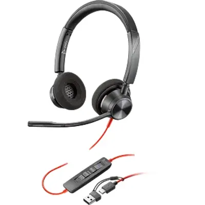 Qulaqlıq Poly Blackwire 3320 Stereo Microsoft Teams Certified USB-C +USB-C/A Adapter (8X220AA)