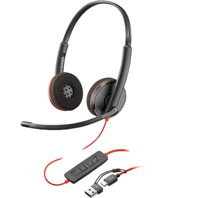 Qulaqlıq Poly Blackwire 3220 Stereo USB-C +USB-C/A Adapter (8X228AA)