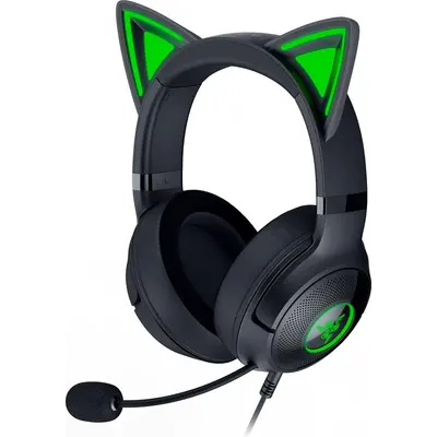 Gaming qulaqlıq Razer Kraken Kitty V2, RGB, USB-A, black (RZ04-04730100-R3M1)