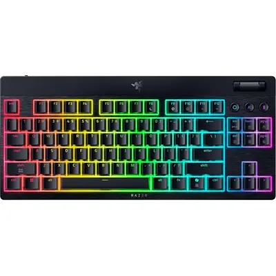 Gaming klaviatura Razer BlackWidow V4 Low-profile TKL HyperSpeed, Green Switch, simsiz (RZ03-05450500-R3M1)