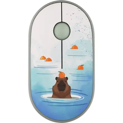 Mouse 2E MF300 CAPYBARA:TANGERINE Silent WL BT, Green (2E-MF300WCAPIBARAGN)