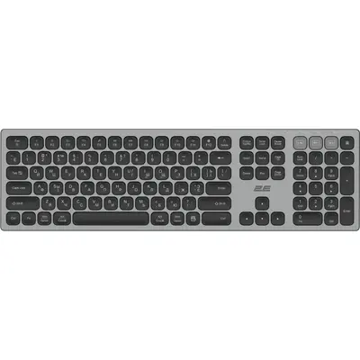 Klaviatura 2E membrane KS270 105key, WL/BT, EN/UK/RU, grey-black (2E-KS270WBGR)