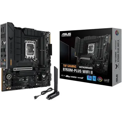 Ana plata ASUS TUF GAMING B760M-PLUS WIFI II s1700 B760 4xDDR5 M.2 HDMI DP Wi-Fi BT mATX (90MB1HE0-M0EAY0)