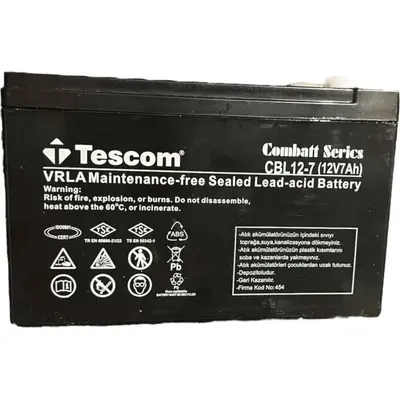 Akkumulyator Tescom Combat 12V 7Ah (BATT-12V-7AH)