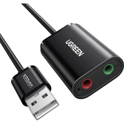 Xarici səs kartı Ugreen USB 2.0, ağ (30143)