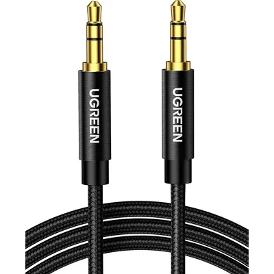 Audio kabel Ugreen 3.5mm – 3.5mm, hörülmüş, 1m, qara (50361)