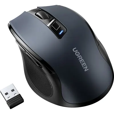 Mouse Ugreen ergonomik simsiz 2.4G, 4000 DPI, səssiz (90545)