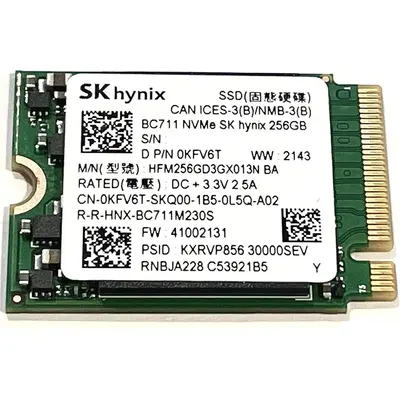 SSD SK Hynix 256GB M.2 2230 NVMe PCIe Solid State Drive (0KFV6T)