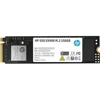 SSD HP EX900 250GB NVMe M.2 2280 PCIe 3.0 x4 3D NAND TLC (2YY43AA)
