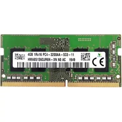Operativ yaddaş (RAM) SK HYNIX 4GB 1Rx16 PC4-3200MHz Laptop (HMA851S6DJR6N-XN)