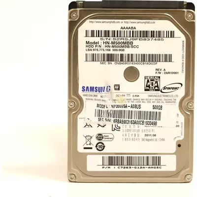 Sərt disk (HDD) Samsung 500GB 5.4K RPM SATA 9.5mm 2.5" (HN-M500MBB/SCC)