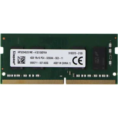Operativ yaddaş (RAM) Kingston 4GB DDR4 PC4-3200AA (1Rx16) SODIMM (HP32D4S2S1ME-4)