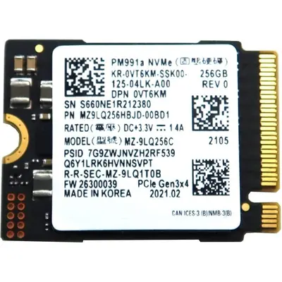 SSD Samsung PM991a 256GB M.2 NVMe PCIe Gen3x4 (MZ9LQ256HBJD-00BD1)