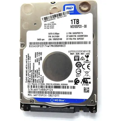 Sərt disk (HDD) Western Digital 1TB 5.4K RPM SATA 7mm 2.5" (WD10SPZX-08Z10T1)
