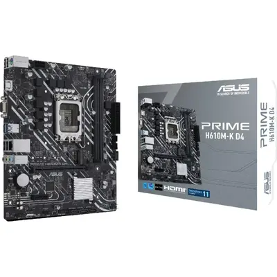 Ana plata ASUS PRIME H610M-K D4 LGA1700 Intel H610 2xDDR4 1xM.2 4xSATA mATX (90MB1A10-M0EAY0)
