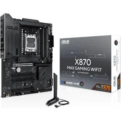 Ana plata ASUS X870 MAX GAMING WIFI7 AM5 AMD X870 4xDDR5 3xM.2 4xSATA Wi-Fi 7 BT 5.4 ATX (90MB1LY0-M0EAY0)