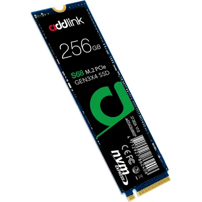 SSD Addlink 256GB M.2 2280 PCle GEN3X4 NVMe (ad256GBS68M2P)