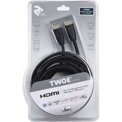 HDMI kabel 2E v2.0, 5 m, qara (2EW-1002-5M)