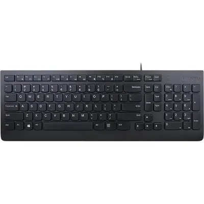Lenovo Essential, klaviatura, USB, alman, qara, QWERTZ (4Y41C68656)