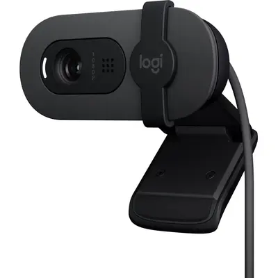 Logitech BRIO 100, Webcam, colour, 2 MP, 1920 x 1080, 1080p, 720p, audio, USB (960-001585)