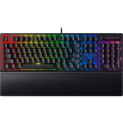Gaming klaviatura Razer mechanical BlackWidow V3 TKL 87key, Green Switch, USB-A, EN/RU, RGB, black (RZ03-03490700-R3R1)