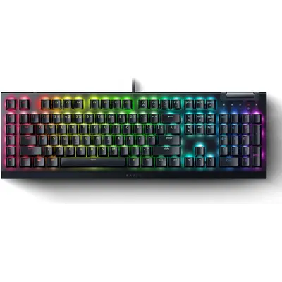 Gaming klaviatura Razer mechanical BlackWidow V4 X 110key, Green Switch, USB-A, EN/RU, RGB, black (RZ03-04700800-R3R1)