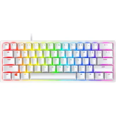 Gaming klaviatura Razer Huntsman Mini Mercury Ed. Red Switch USB RU RGB, White (RZ03-03392200-R3R1)