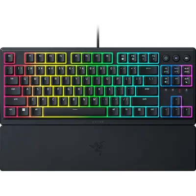 Gaming klaviatura Razer mechanical Ornata V3 TKL 84key, Mecha-Membrane Switch, USB-A, EN/RU, RGB, black (RZ03-04881600-R3R1)