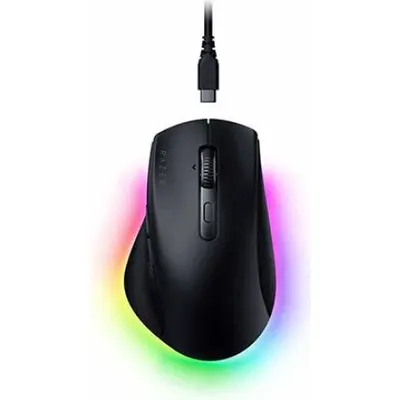 Gaming mouse Razer Pro Click V2, RGB, USB-A/WL/BT, black (RZ01-03900100-R3M1)