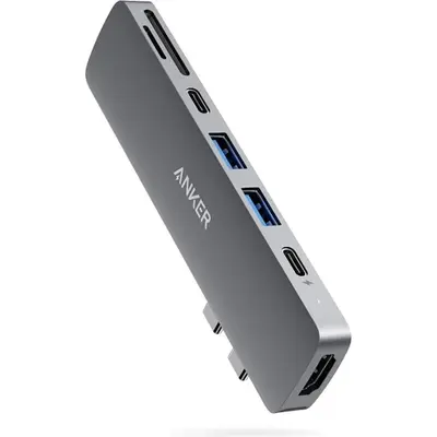 USB-C hub Anker 7-si 1-də, boz (A8371HA1)