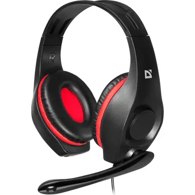 Qulaqlıq Defender Tune 130, PC üçün, qara-qırmızı, 2.1 m (63130)