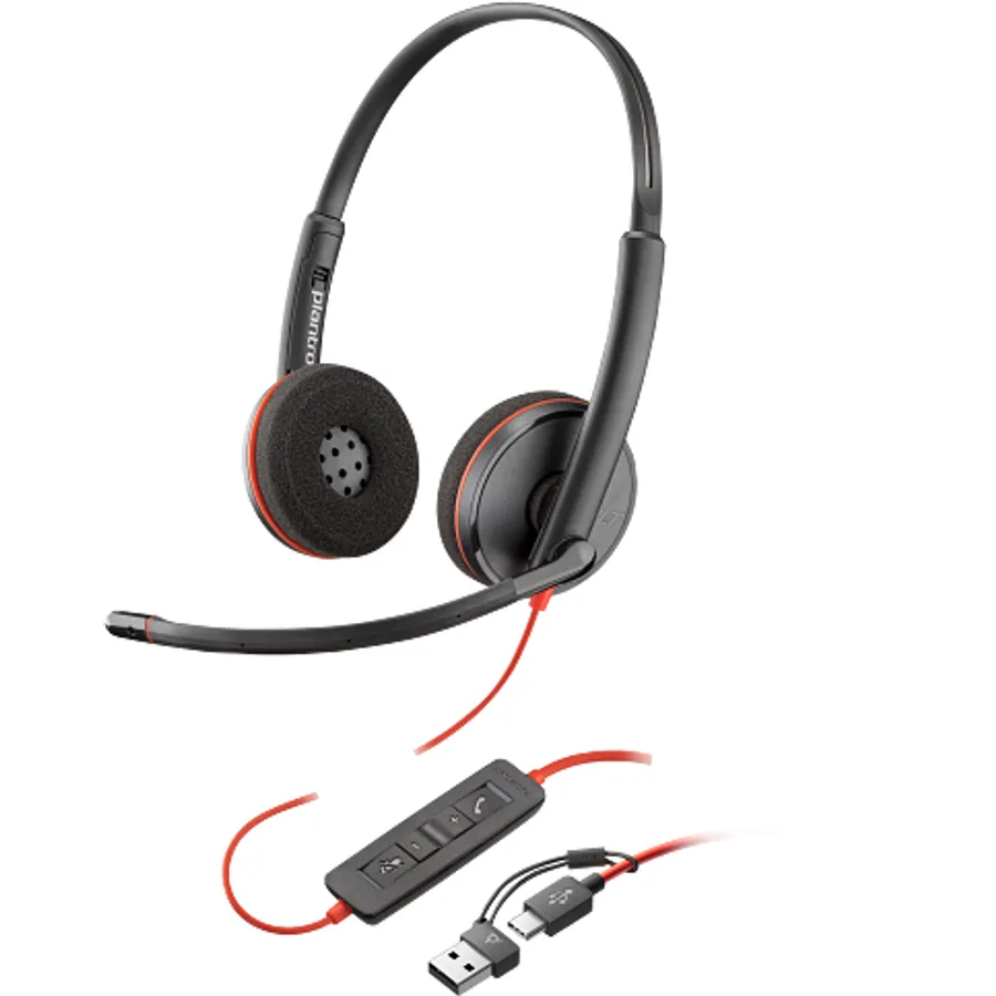 Qulaqlıq Poly Blackwire 3220 Stereo USB-C +USB-C/A Adapter (8X228AA)