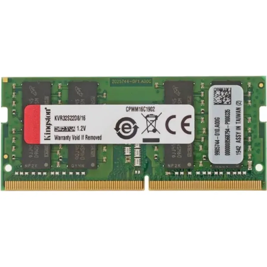Operativ yaddaş (RAM) Kingston ValueRAM 16GB DDR4 3200 CL22 2Rx8 SODIMM (KVR32S22D8/16WP)