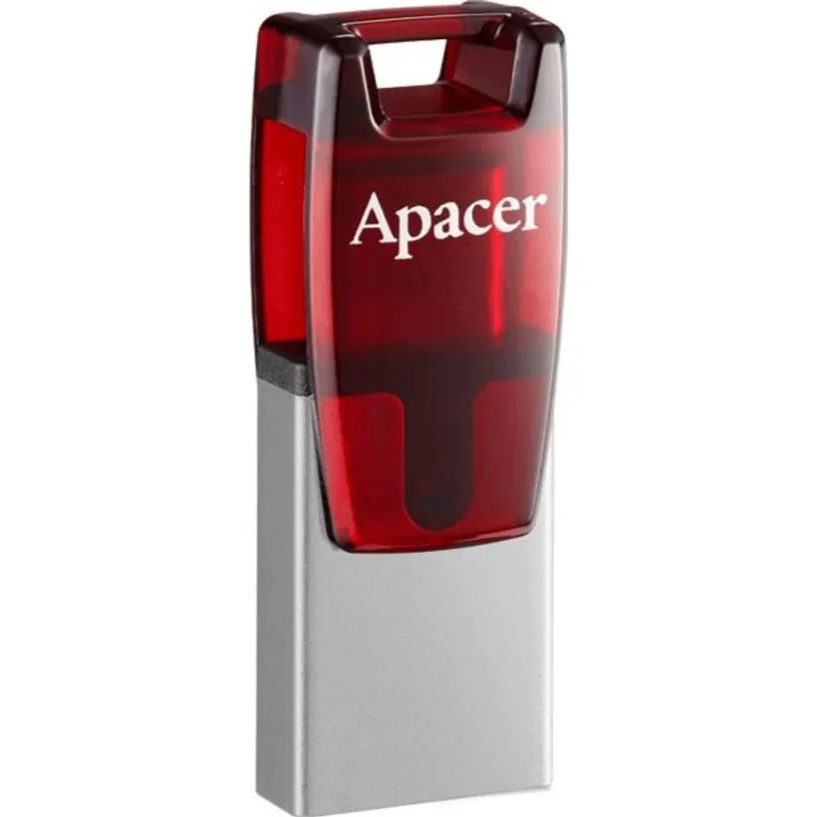 Fləş kart Apacer AH180 128GB USB Type A/C OTG 3.1 Gen1 AP128GAH180R-1