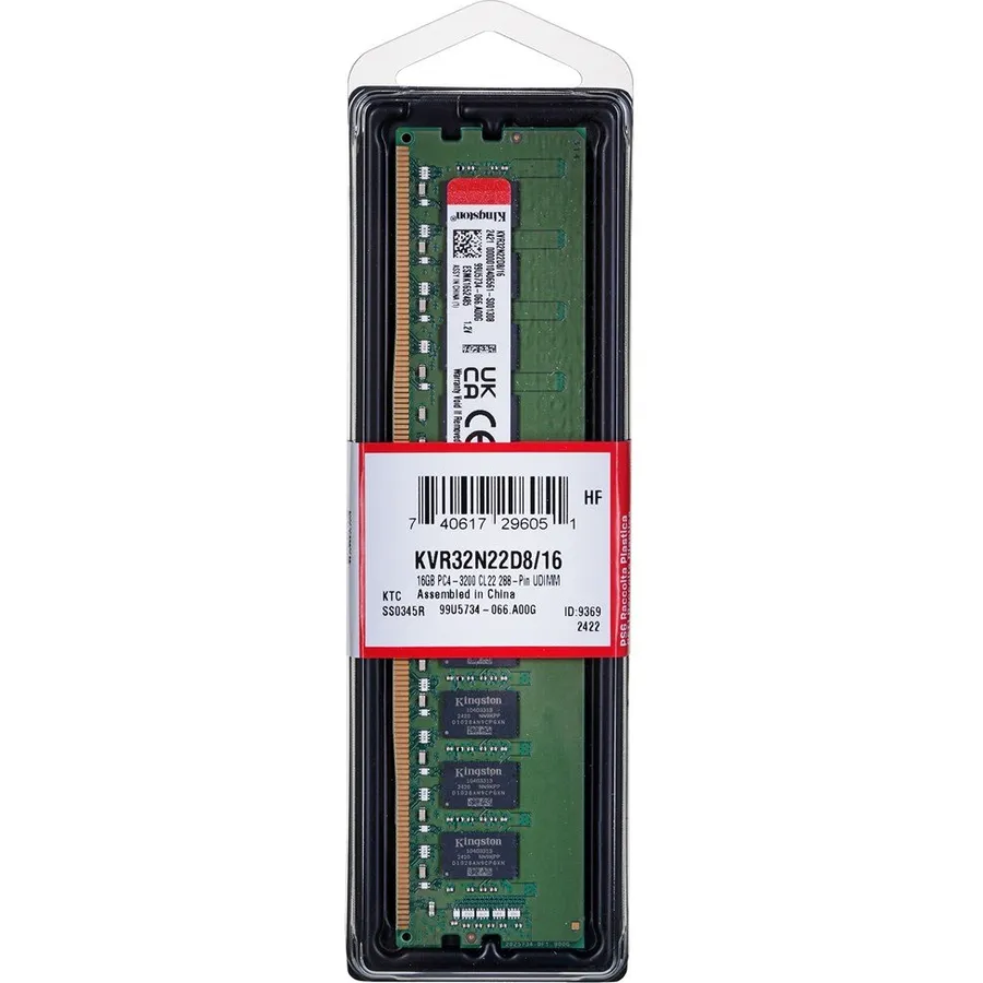 Operativ yaddaş (RAM) Kingston 16GB DDR4 3200MHz CL16 PC (KVR32N22D8/16)