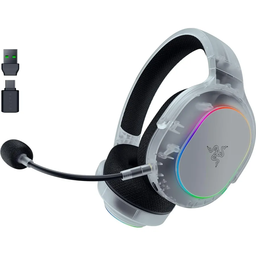 Gaming qulaqlıq Razer Barracuda X Chroma, BT/WL, RGB, Phantom White Ed. (RZ04-05220400-R3M1)