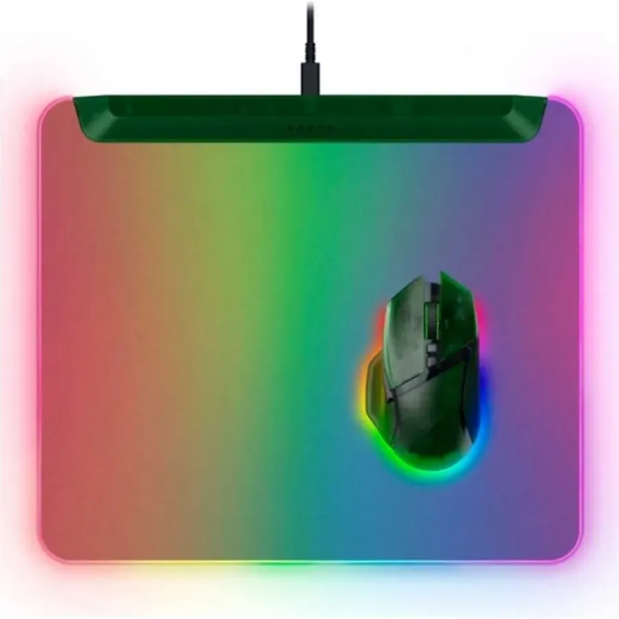Gaming mousepad Razer Firefly V2 Pro, M (360x278x4.6mm), RGB, Phantom Green Ed. (RZ02-04920300-R3M1)