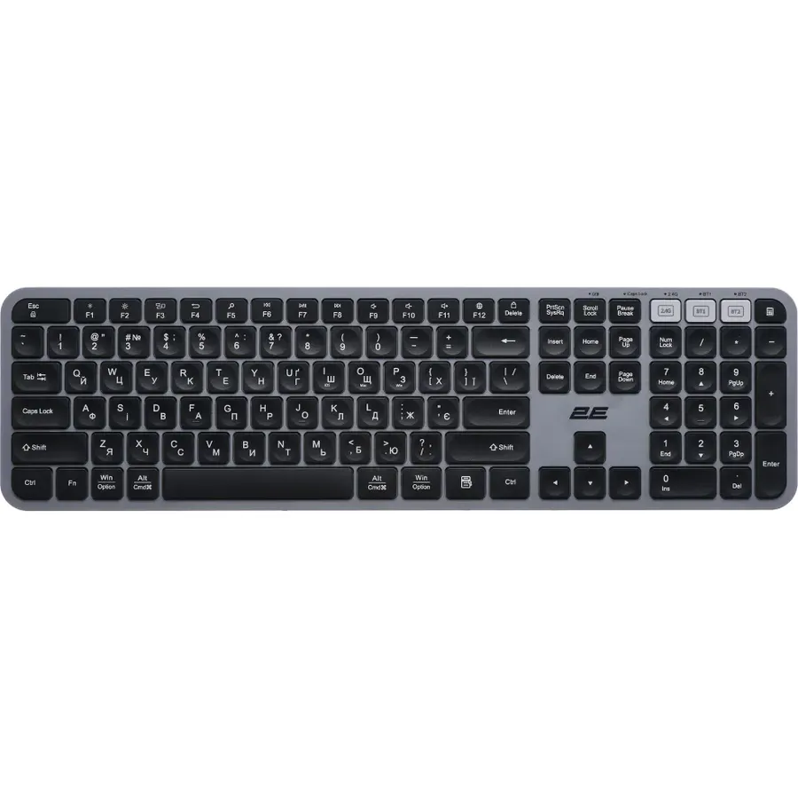 Klaviatura 2E KS240 2E-KS240WG_UA Grey qara