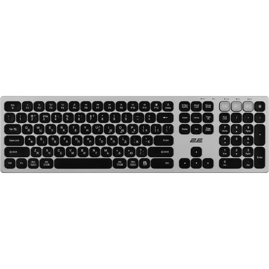 Klaviatura 2E KS270 2E-KS270WBGR_UA Grey qara