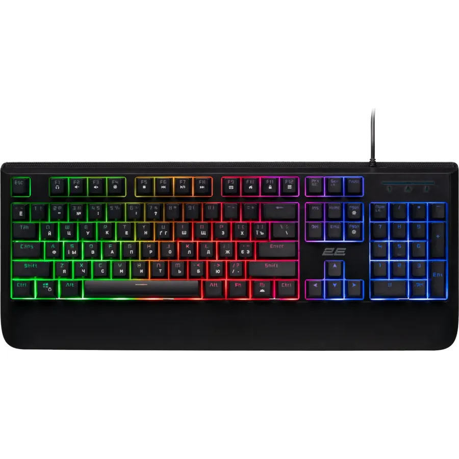 Gaming klaviatura 2E Membrane KG325 104key, USB-A, EN/UA/RU, LED, black (2E-KG325UB)