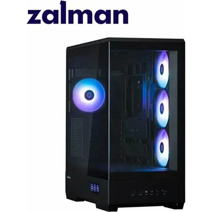 Korpus Zalman P50 DS, qida blokusuz, 4x120 mm ARGB, ATX, qara (P50DSBLACK)