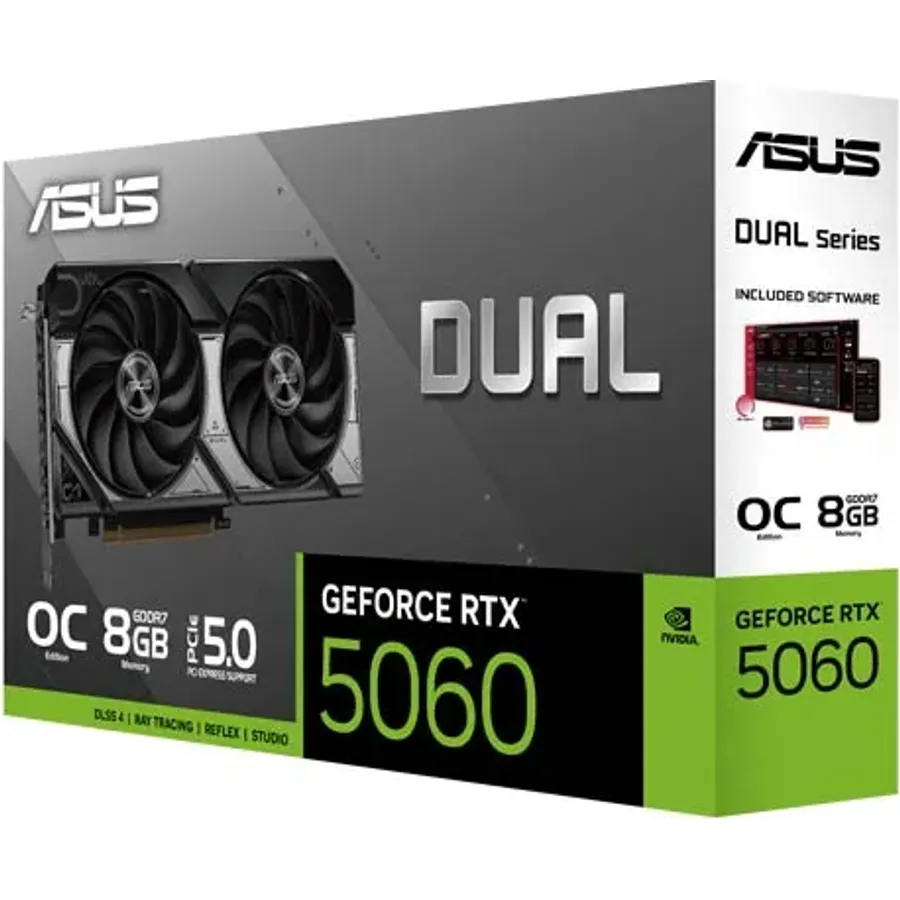 Videokart ASUS Dual RTX 5060 8GB GDDR7 OC Edition (90YV0N12-M0NA00)