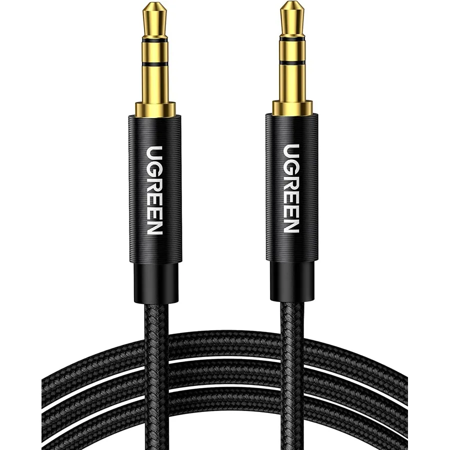 Audio kabel Ugreen 3.5mm – 3.5mm, hörülmüş, 1m, qara (50361)