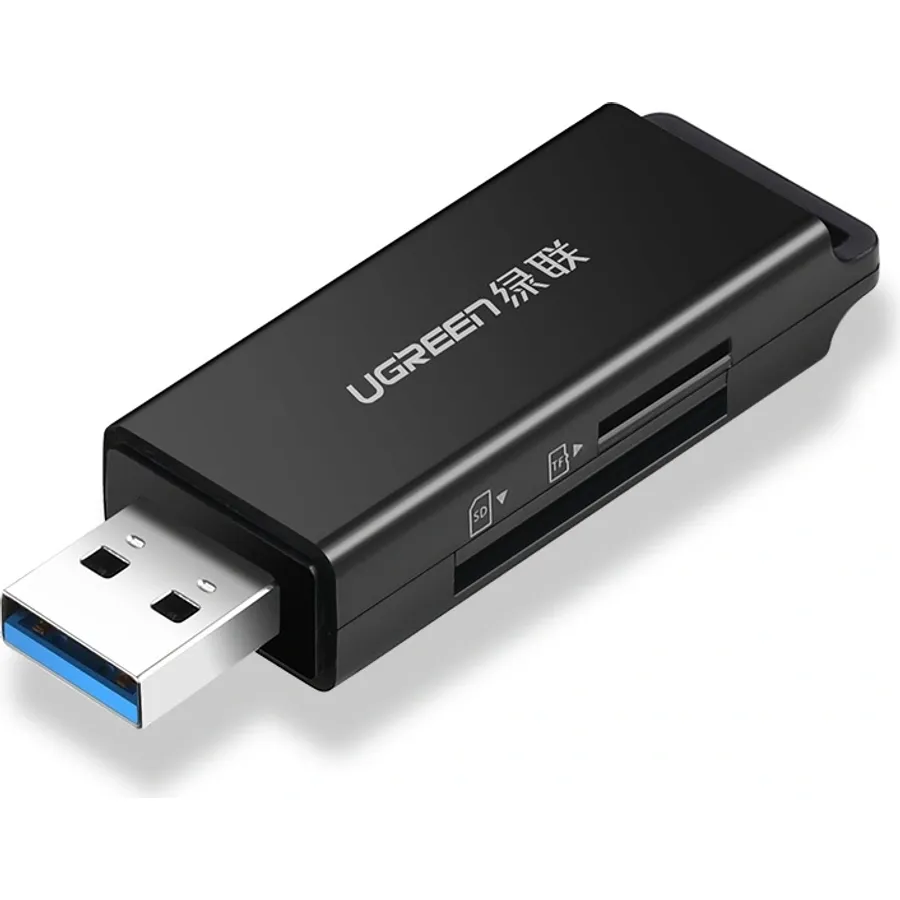 Kart oxuyucu Ugreen USB 3.0 TF + SD, qara (40752)