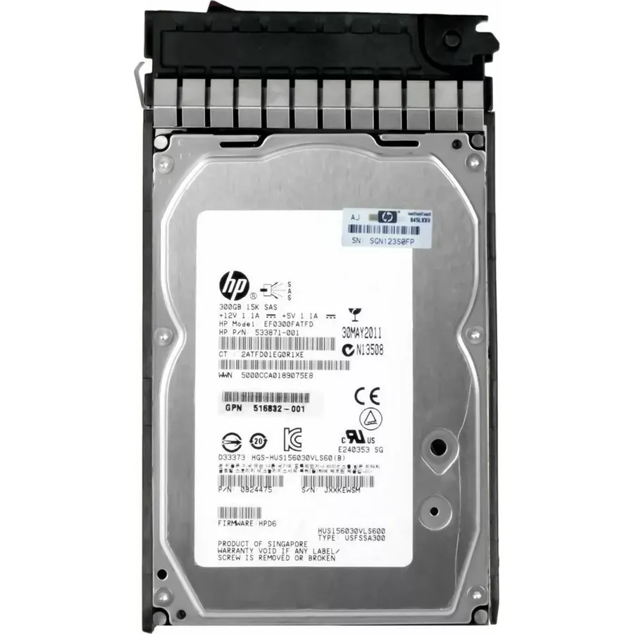 Sərt disk (HDD) HP 300GB 6G 15K 3.5 DP SAS (516810-001)