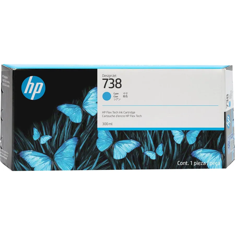 Mürəkkəb kartric HP 738 300 ml Cyan DesignJet (676M6A)