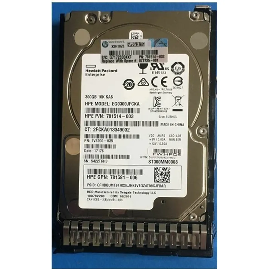 Sərt disk (HDD) HPE 300GB SAS 10K SFF DS (872475-B21)