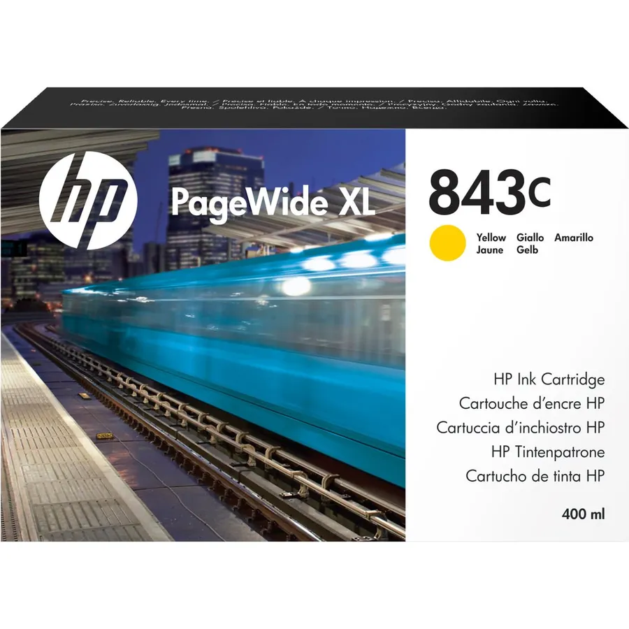 Mürəkkəb kartric HP 843C 400 ml Yellow PageWide XL (C1Q68A)