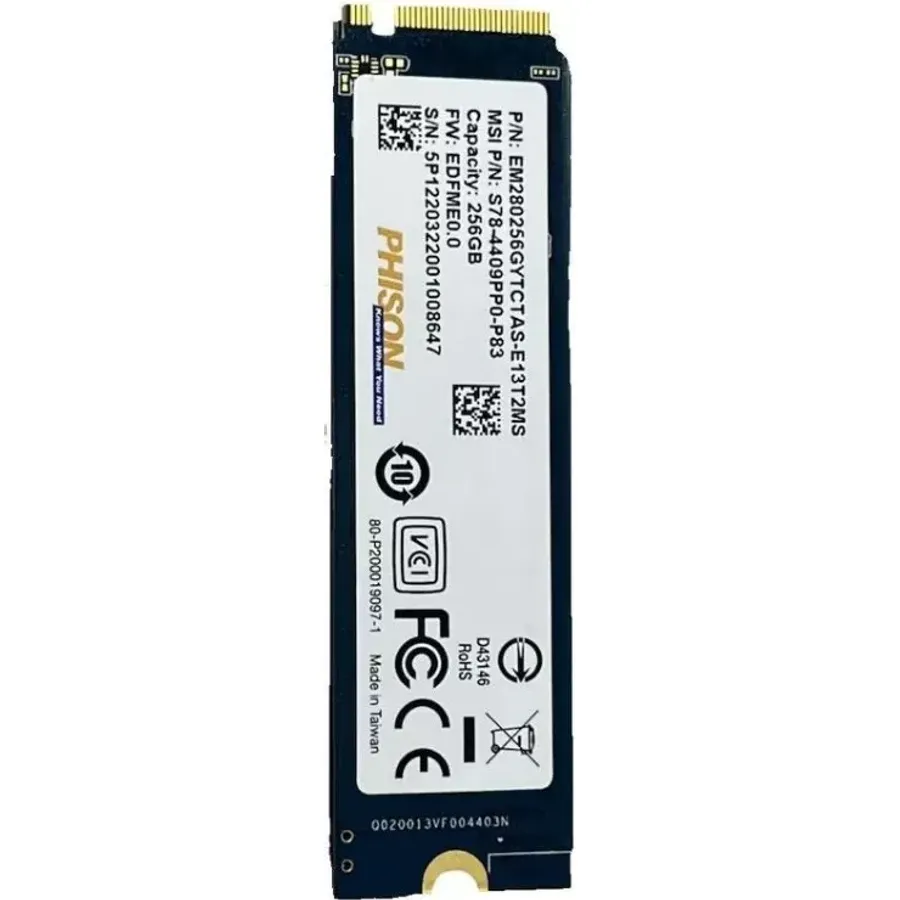 SSD Phison 256GB M.2 PCle NVMe (EM280256GTTCB5-PE19TAS)