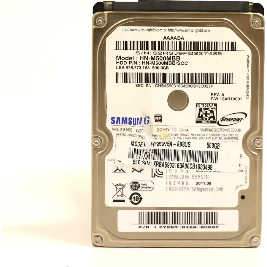 Sərt disk (HDD) Samsung 500GB 5.4K RPM SATA 9.5mm 2.5" (HN-M500MBB/SCC)